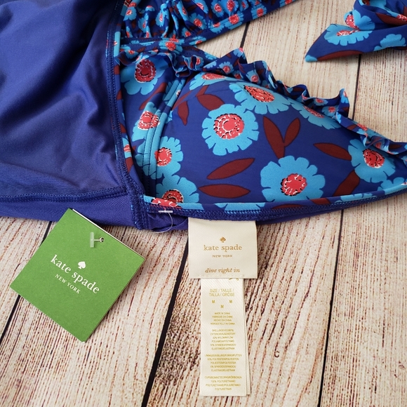 kate spade Swim Kate Spade One Piece Ruffle Plunge Halter Swimsuit Poshmark